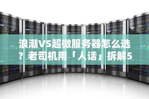 浪潮VS超微服务器怎么选？老司机用「人话」拆解5大关键点！