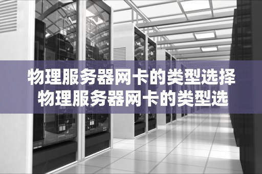 物理服务器网卡的类型选择 物理服务器网卡的类型选择哪个