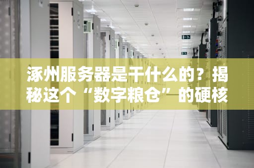 涿州服务器是干什么的？揭秘这个“数字粮仓”的硬核实力！