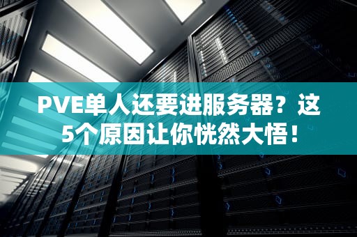 PVE单人还要进服务器？这5个原因让你恍然大悟！