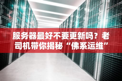 服务器最好不要更新吗？老司机带你揭秘“佛系运维”的坑！