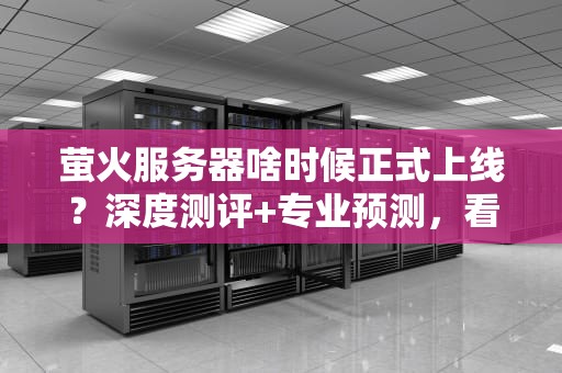 萤火服务器啥时候正式上线？深度测评+专业预测，看完秒懂！