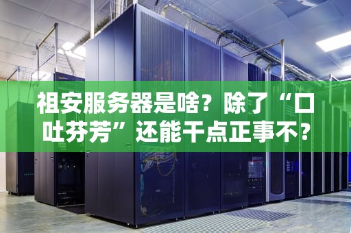 祖安服务器是啥？除了“口吐芬芳”还能干点正事不？