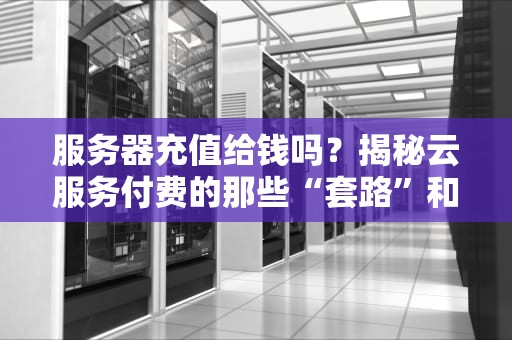 服务器充值给钱吗？揭秘云服务付费的那些“套路”和“真香”操作！