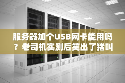 服务器加个USB网卡能用吗？老司机实测后笑出了猪叫！