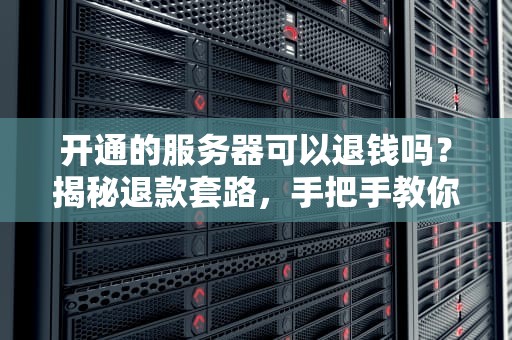 开通的服务器可以退钱吗？揭秘退款套路，手把手教你避坑！