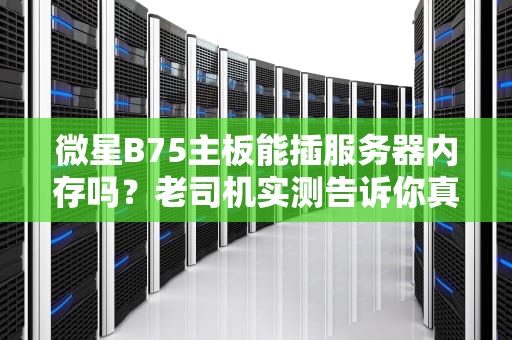 微星B75主板能插服务器内存吗？老司机实测告诉你真相！