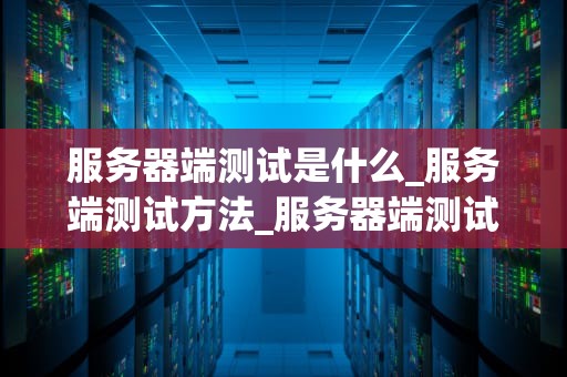 服务器端测试是什么_服务端测试方法_服务器端测试的深度解析