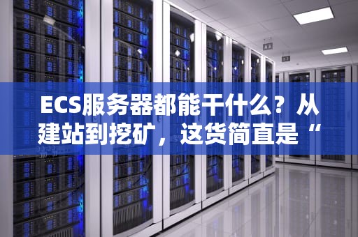 ECS服务器都能干什么？从建站到挖矿，这货简直是“万能工具人”！