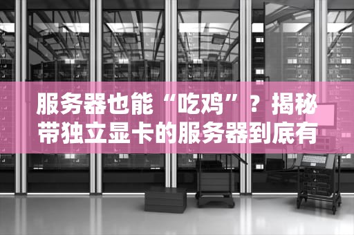 服务器也能“吃鸡”？揭秘带独立显卡的服务器到底有多强！