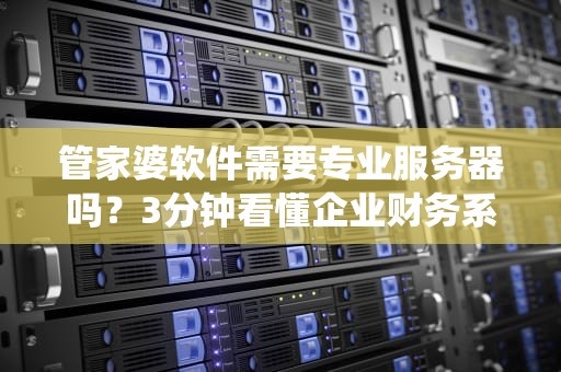 管家婆软件需要专业服务器吗？3分钟看懂企业财务系统的“硬核”需求！