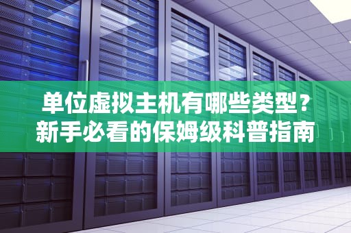 单位虚拟主机有哪些类型？新手必看的保姆级科普指南！