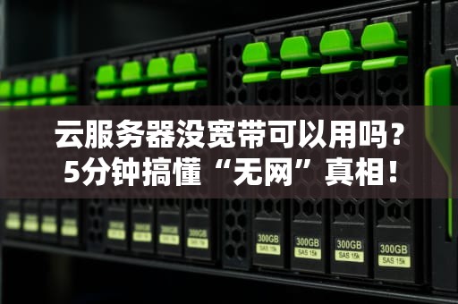 云服务器没宽带可以用吗？5分钟搞懂“无网”真相！