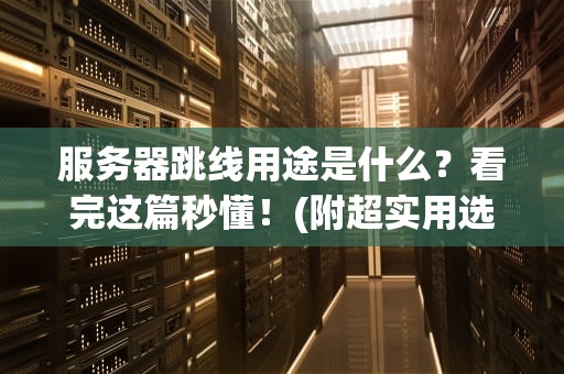 服务器跳线用途是什么？看完这篇秒懂！(附超实用选购指南)