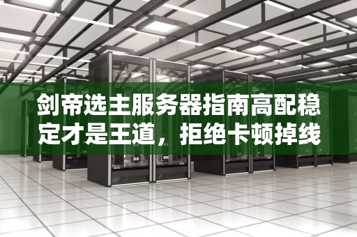 剑帝选主服务器指南高配稳定才是王道，拒绝卡顿掉线！