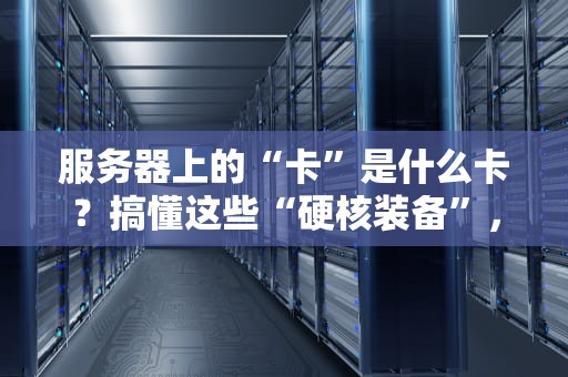 服务器上的“卡”是什么卡？搞懂这些“硬核装备”，让你的服务器飞起来！