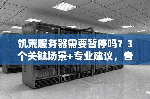 饥荒服务器需要暂停吗？3个关键场景+专业建议，告别卡顿掉线！