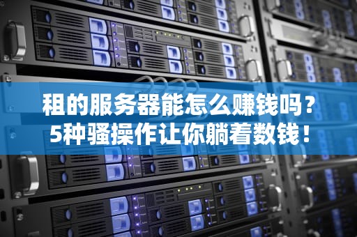 租的服务器能怎么赚钱吗？5种骚操作让你躺着数钱！