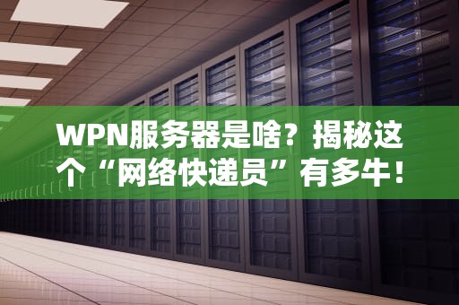WPN服务器是啥？揭秘这个“网络快递员”有多牛！