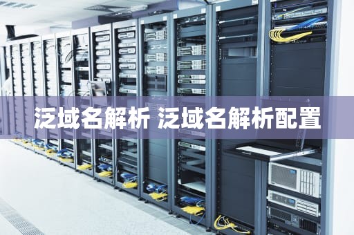 泛域名解析 泛域名解析配置