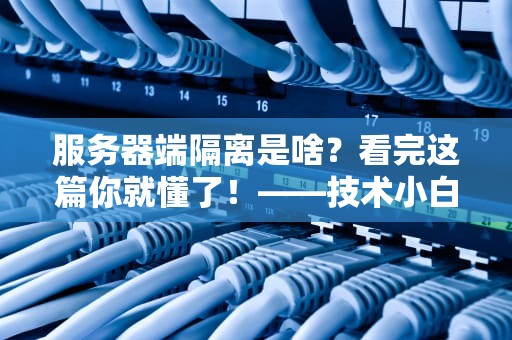服务器端隔离是啥？看完这篇你就懂了！——技术小白的避坑指南