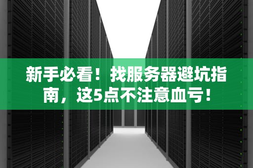 新手必看！找服务器避坑指南，这5点不注意血亏！