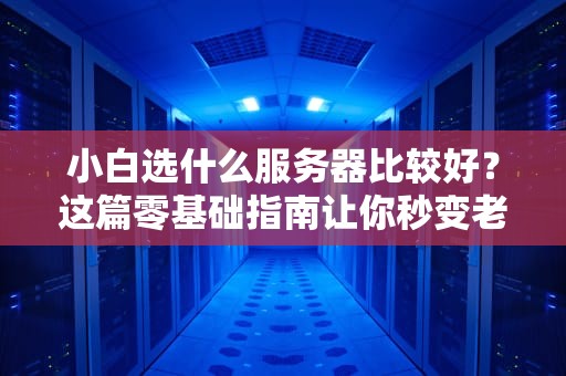 小白选什么服务器比较好？这篇零基础指南让你秒变老司机！