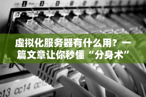虚拟化服务器有什么用？一篇文章让你秒懂“分身术”的妙用！
