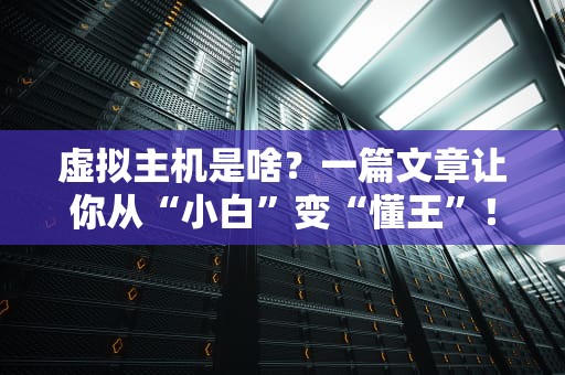 虚拟主机是啥？一篇文章让你从“小白”变“懂王”！
