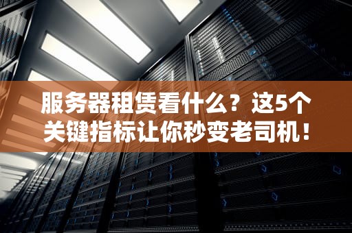 服务器租赁看什么？这5个关键指标让你秒变老司机！