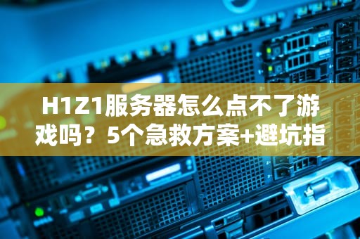 H1Z1服务器怎么点不了游戏吗？5个急救方案+避坑指南！