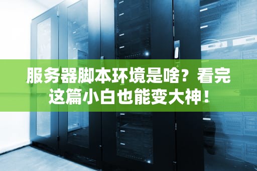 服务器脚本环境是啥？看完这篇小白也能变大神！