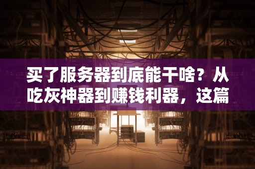买了服务器到底能干啥？从吃灰神器到赚钱利器，这篇指南让你秒懂！