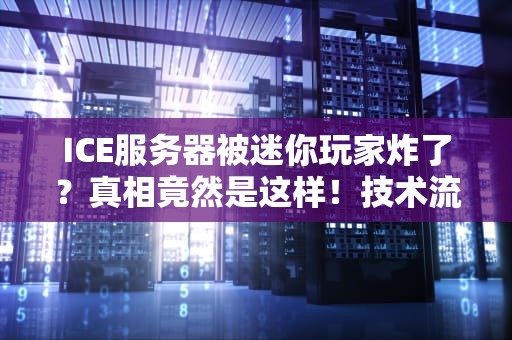 ICE服务器被迷你玩家炸了？真相竟然是这样！技术流博主带你深扒幕后黑手！