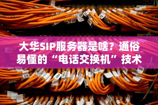 大华SIP服务器是啥？通俗易懂的“电话交换机”技术科普！