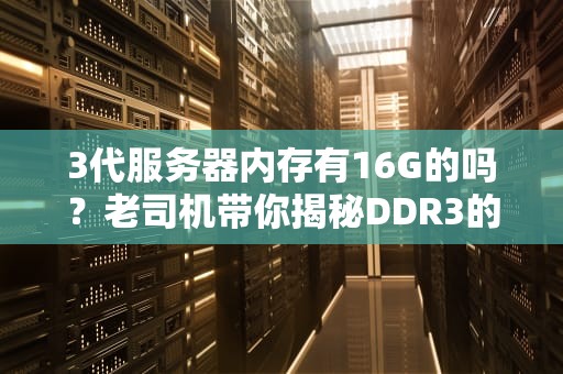 3代服务器内存有16G的吗？老司机带你揭秘DDR3的“大肚量”