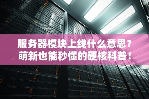 服务器模块上线什么意思？萌新也能秒懂的硬核科普！