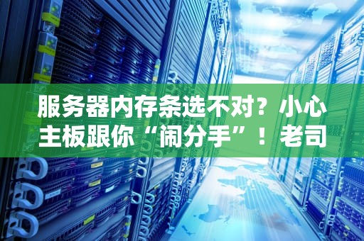 服务器内存条选不对？小心主板跟你“闹分手”！老司机带你避坑指南