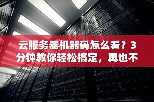 云服务器机器码怎么看？3分钟教你轻松搞定，再也不怕被坑！