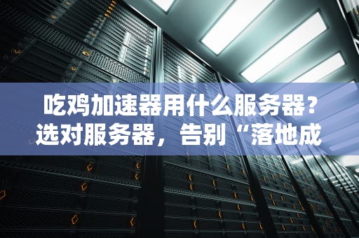 吃鸡加速器用什么服务器？选对服务器，告别“落地成盒”的尴尬！