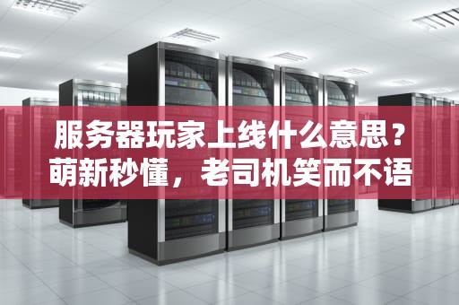 服务器玩家上线什么意思？萌新秒懂，老司机笑而不语的硬核科普！