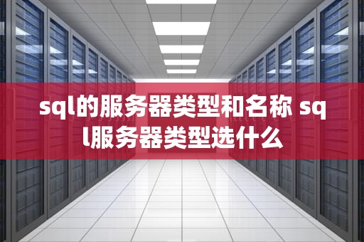 sql的服务器类型和名称 sql服务器类型选什么