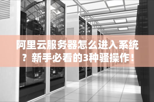 阿里云服务器怎么进入系统？新手必看的3种骚操作！