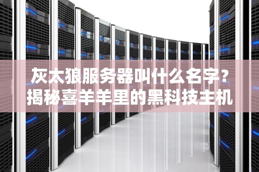 灰太狼服务器叫什么名字？揭秘喜羊羊里的黑科技主机！