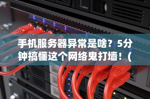 手机服务器异常是啥？5分钟搞懂这个网络鬼打墙！(附解决办法大全)