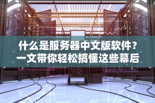 什么是服务器中文版软件？一文带你轻松搞懂这些幕后大佬！