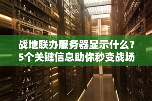 战地联办服务器显示什么？5个关键信息助你秒变战场老司机！