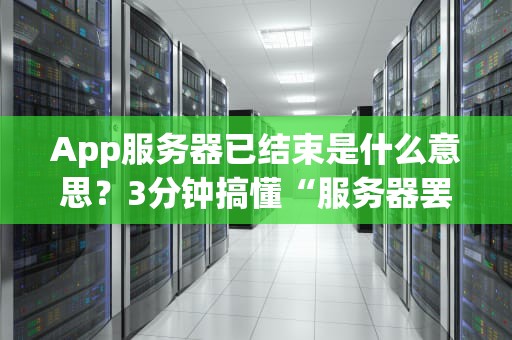 App服务器已结束是什么意思？3分钟搞懂“服务器罢工”那些事儿！