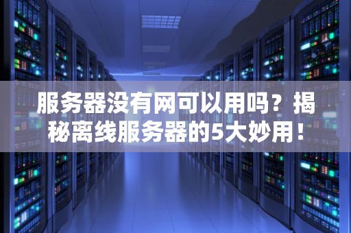 服务器没有网可以用吗？揭秘离线服务器的5大妙用！