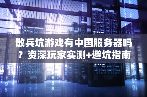 散兵坑游戏有中国服务器吗？资深玩家实测+避坑指南！